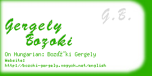 gergely bozoki business card